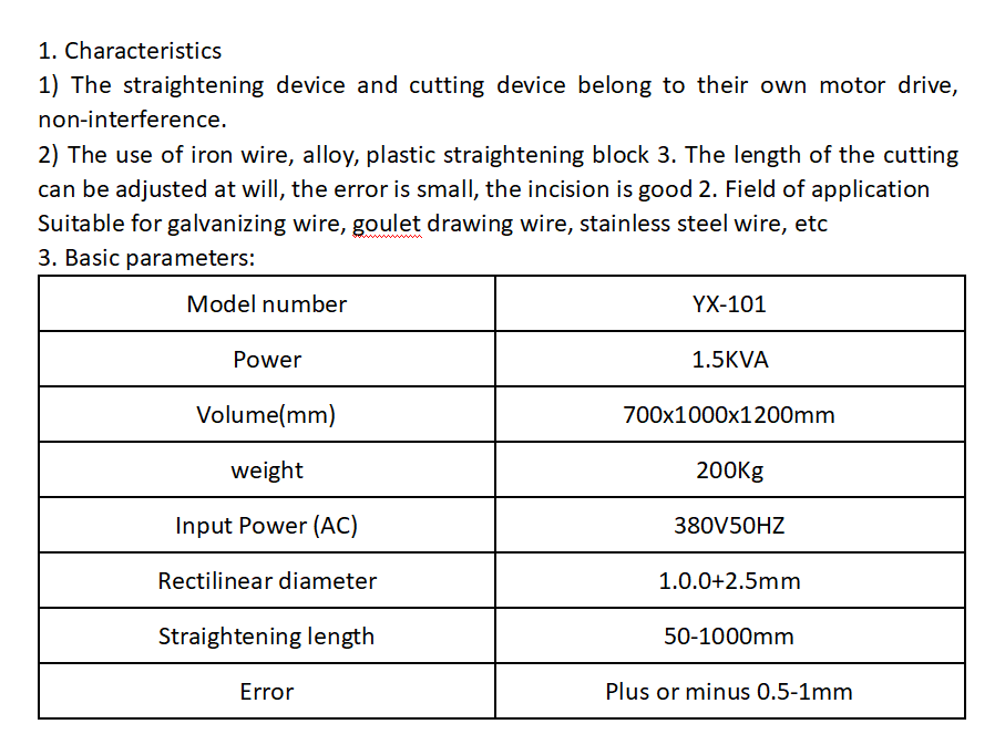 Custom Straightening Machine for Galvanized Gouache Drawing Wire Stainless Steel Wire