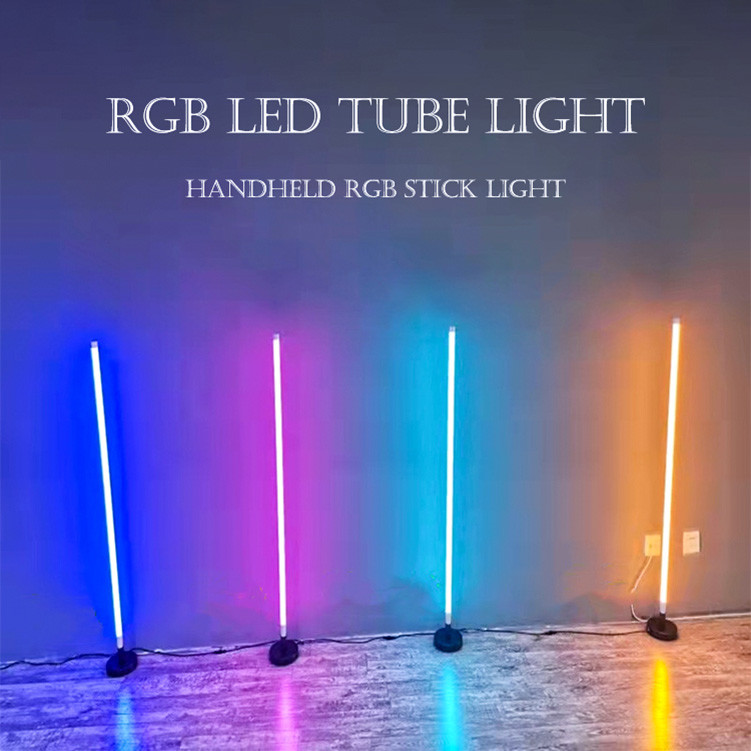 Modern Vertical Color Changing Multicolored RGB Light Standing Led Floor Lamp DJ Light Lamp Stand Standing Light