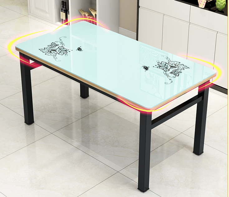 Glass Dining Room Table And Chairs Modern Home Furniture With High Durability