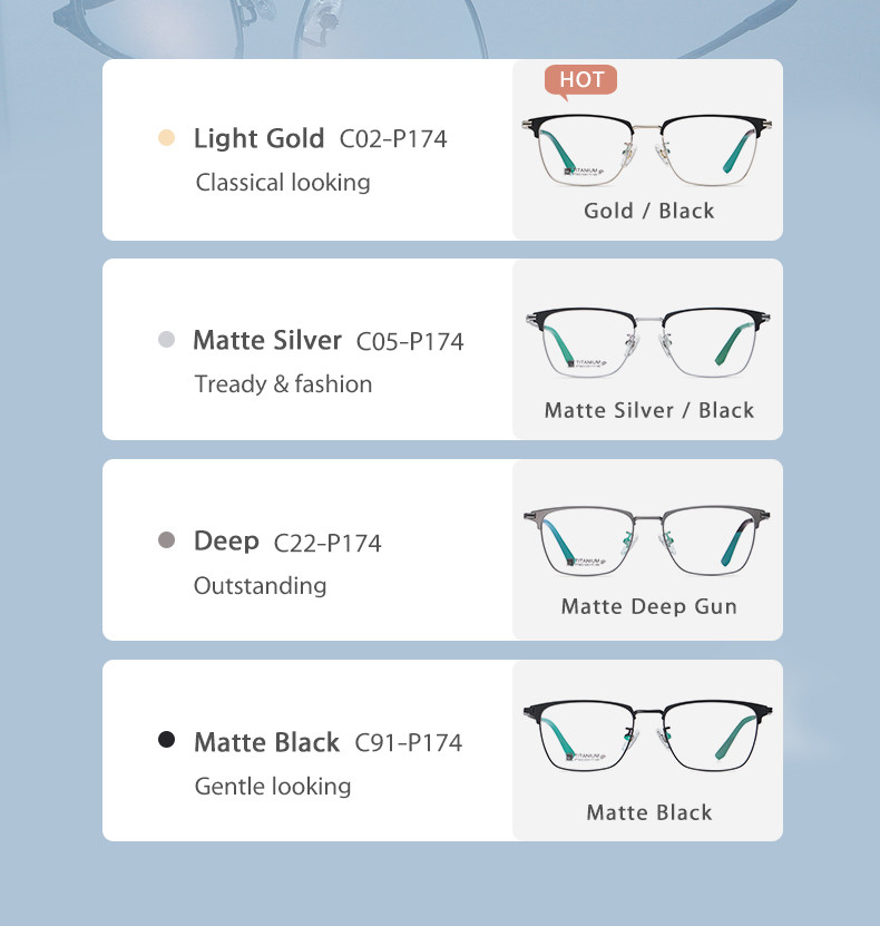 OEM Titanium Frame Glasses Anti Allerg Corrosion Resistant For Men