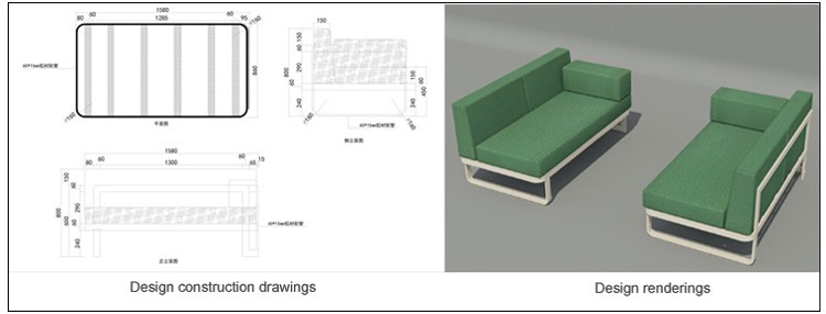 Commercial 150cm Steel And Wood Public Art Benches