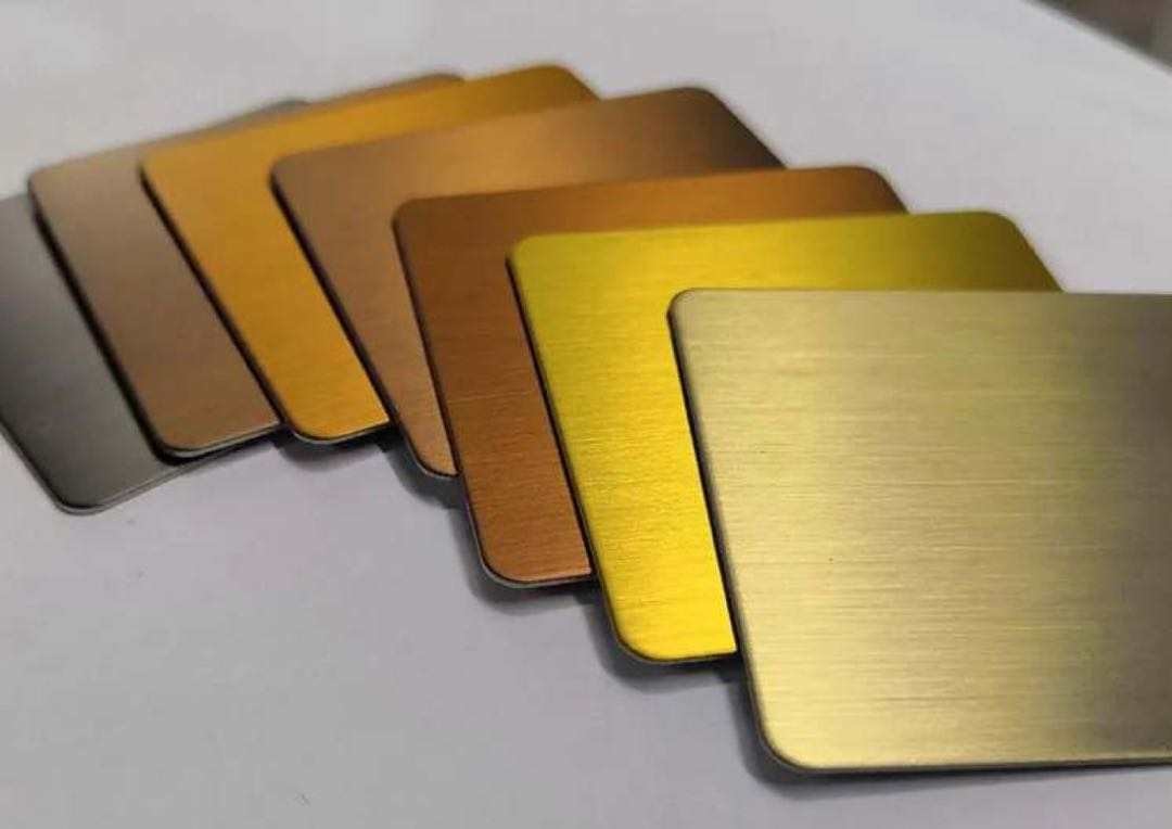 China Factory Price PVD coating Hairline Finish Fingerprint-resistant Stainless Steel Sheet