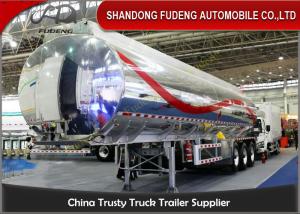 China 40cbm fuel tanker semi trailer , Stainless steel water tank semi trailer wholesale