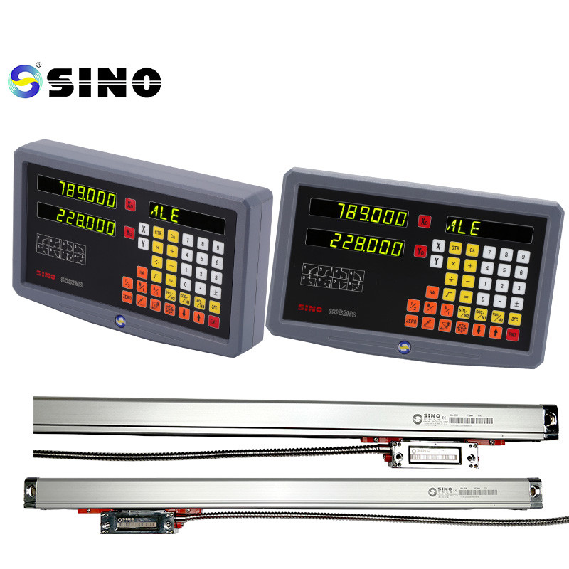 2 Axis SDS2MS SINO Lathe Digital Readout System AC 100-240V Multifunctional With Linear Scale For Lathe Mill