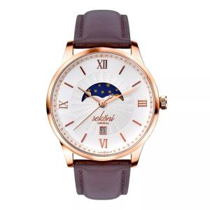 China Custom Automatic Leather Mechanical Wrist Watches For Business Men wholesale