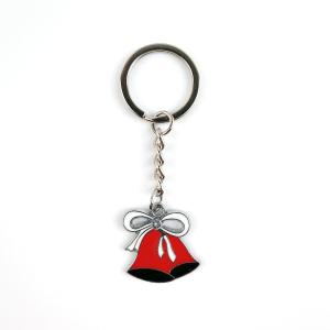 China Christmas Themed Soft Enamel Keychain Festive Bells Gingerbread House Designs wholesale