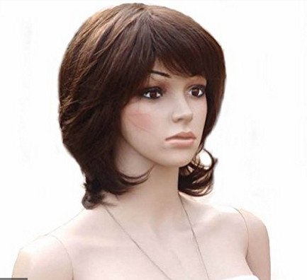 African American Natural Human Hair Wigs Natural Looking / ladies human hair