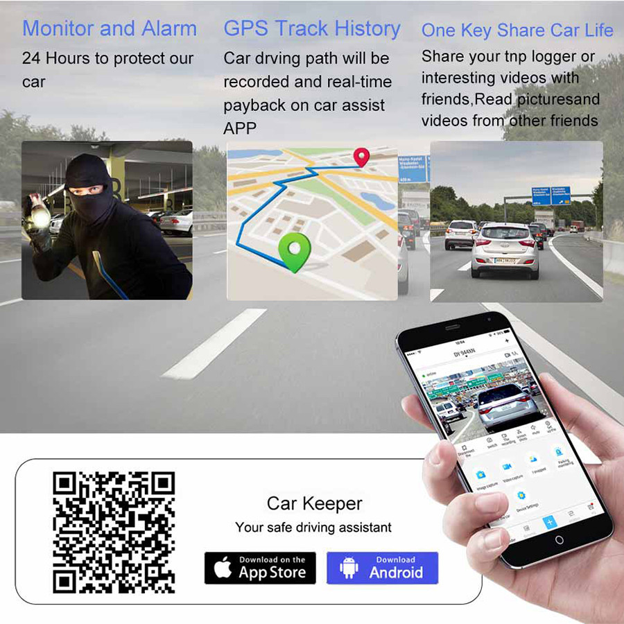 4G Android 8.1 Rearview Mirror Car HD DVR 1080p IPS Touch Streaming Media