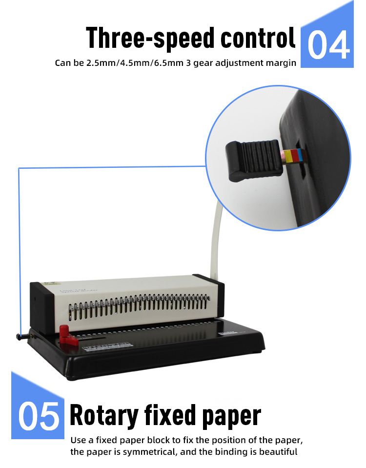 20/26/30 Hole Punching Machine for Loose Leaf Notebook 18 Page Capacity 5.5KG Weight