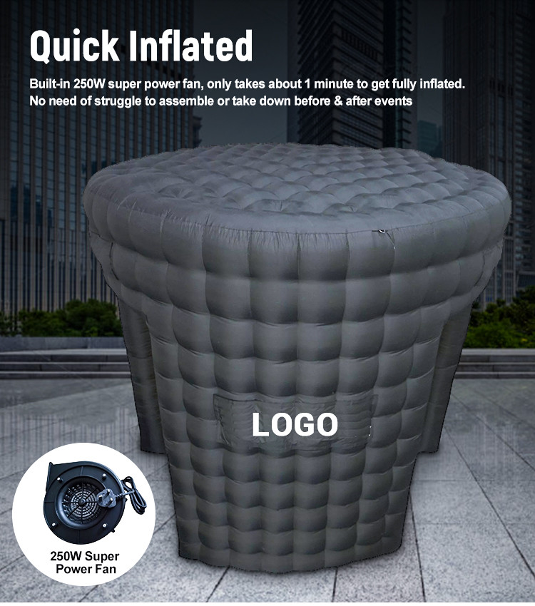 White Photo Booth Enclosure Led Inflatable Photo Booth With Built In Blower