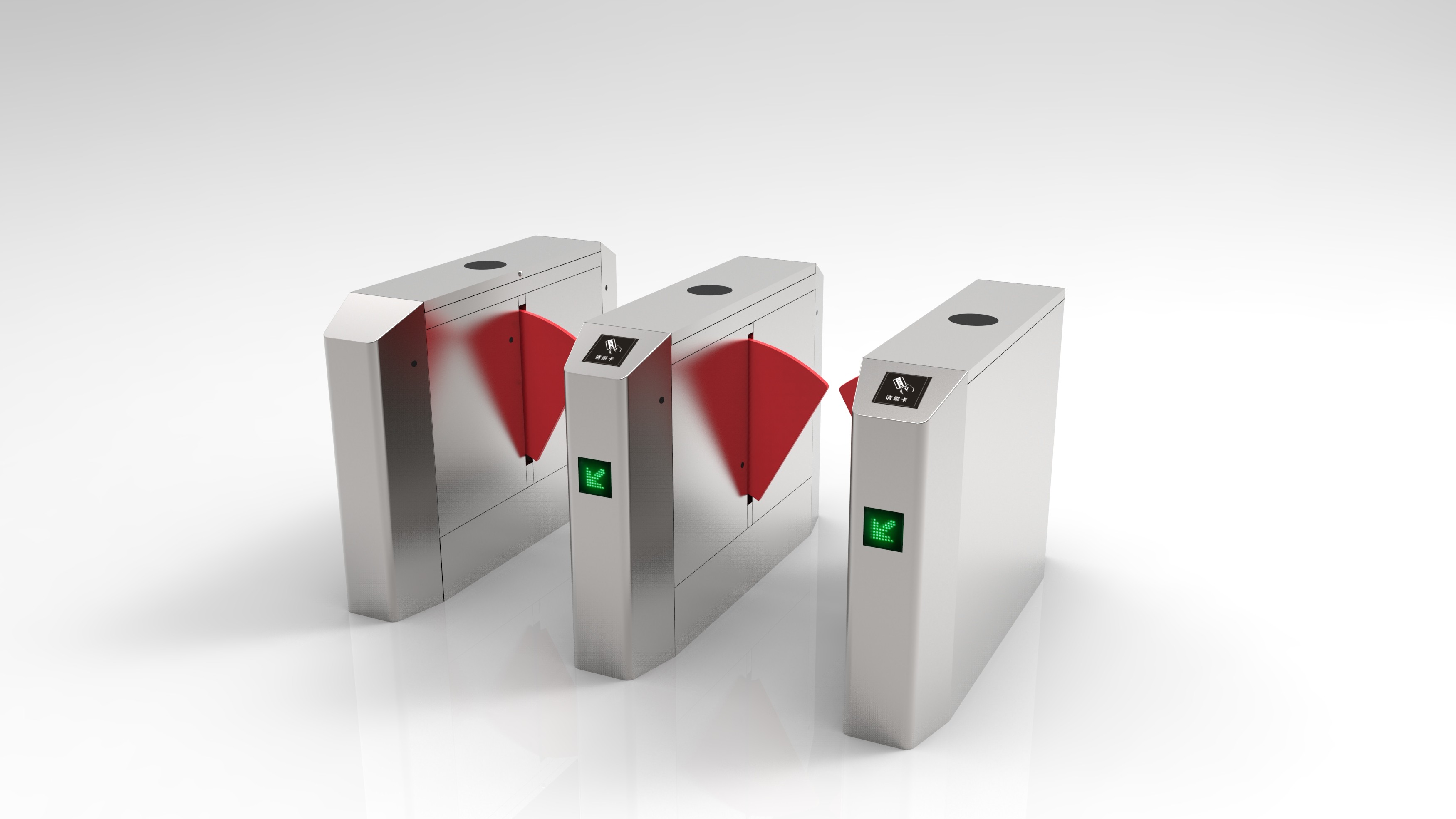 Waist High Flap Gate Barrier Scenic Entrance automatic flap barrier for Ticket Station