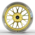 Deep Dish Gold 2 Piece Forged Wheels Polished Wheels Negative Offset 19X12j