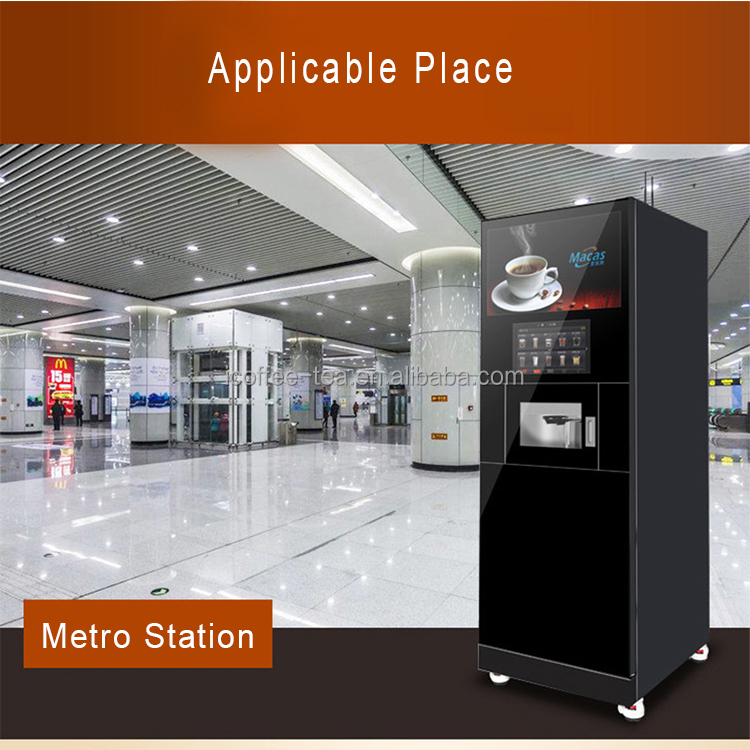 15.6'' Touch Screen Automatic Instant Coffee Vending Machine H 1830mm