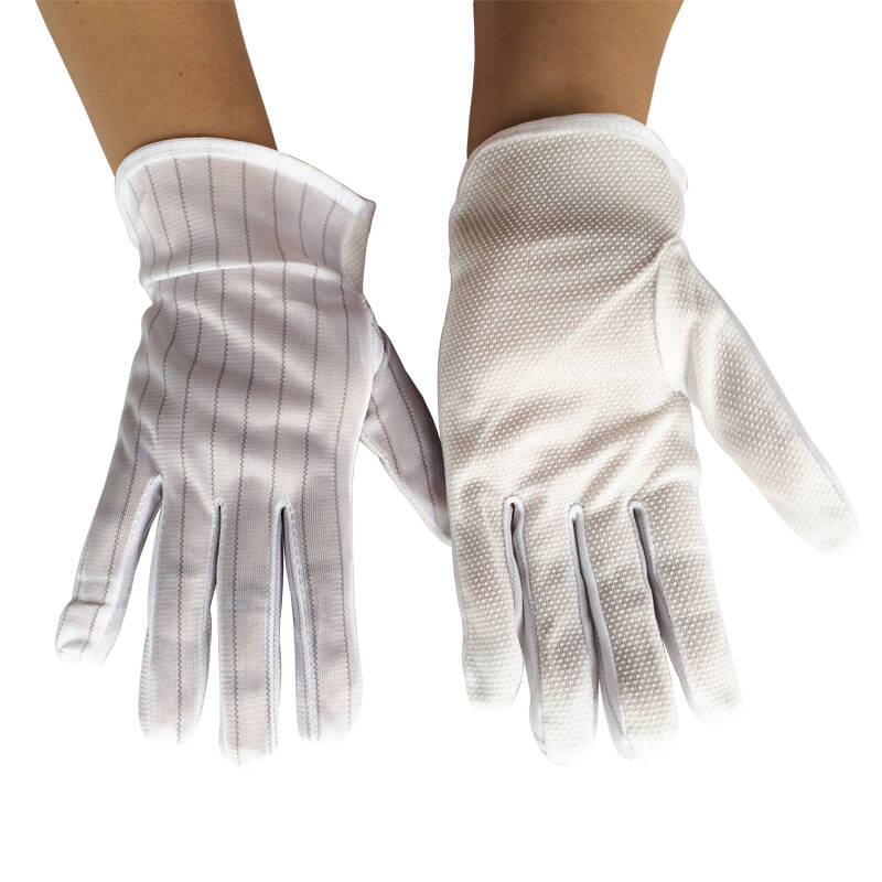 Non Irritations Conductive Fiber 10e10 Ohms ESD Gloves