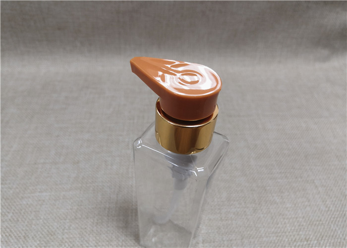 Orange Plastic Lotion Bottle Pumps , Cosmetic Soap Pump Replacement Parts