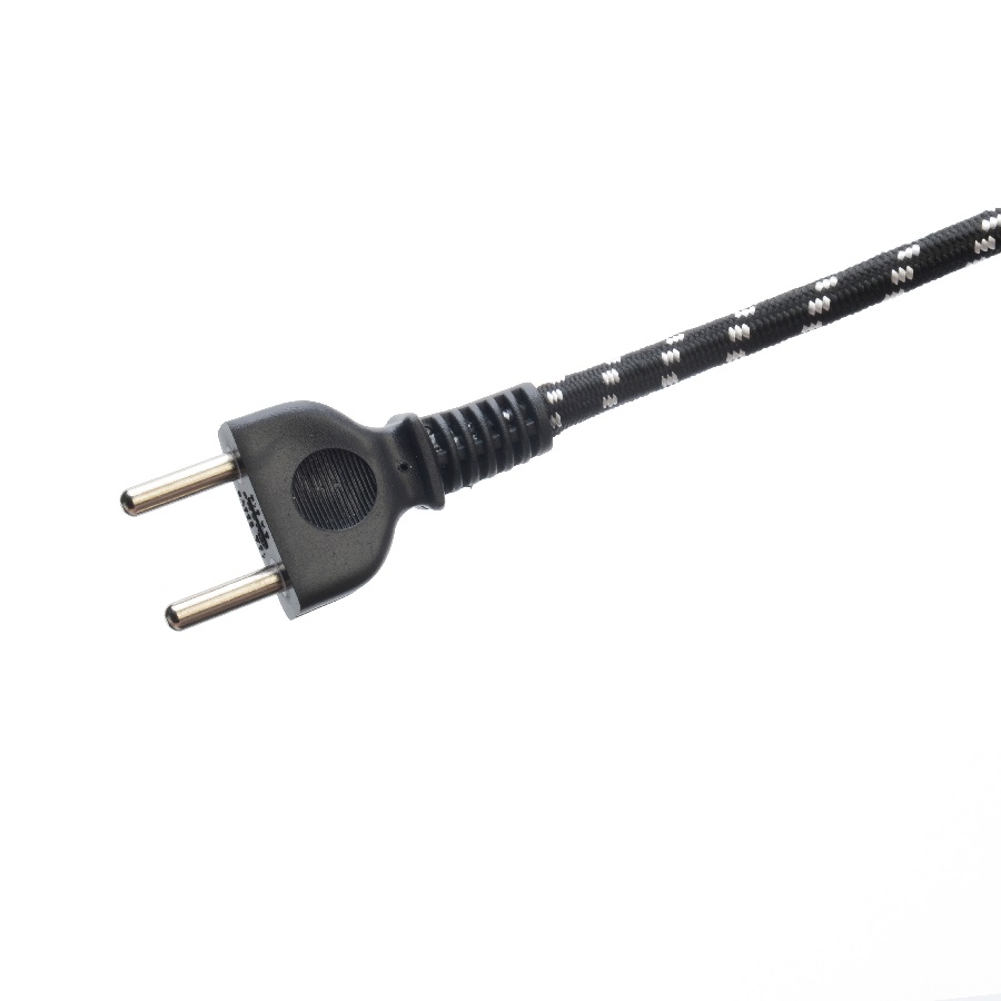 Commercial Power Cord Extension Cord VDE/SNI/KC 2 Round Pin Plug for Electric Iron in Dubai Middle-Eastern Market