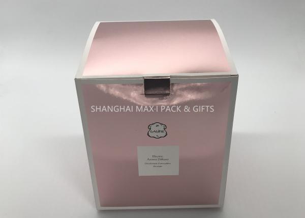 Pink Folding Cardboard Gift Boxes , Gold Foil Gift Boxes Holographic Advertising