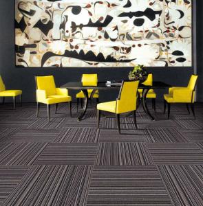 China Woven Office Carpet Flooring , Self Stick Carpet Tiles PP Flat Circle wholesale