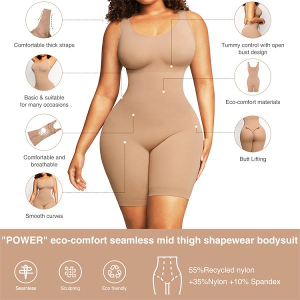 Slim 'n Lift Shaper Type 90% Nyloand 10% Spandex Fabric Bbl 5Xl Moldeadoras Post Surgery