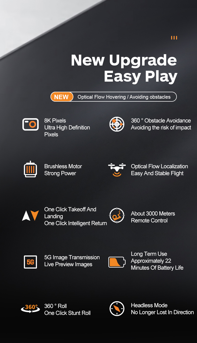 A13 Mini Drone 4k Dual Camera Obstacle Avoidance Optical Flow Foldable Wifi Brushless Motor Dron Quadcopter Toy Foldable