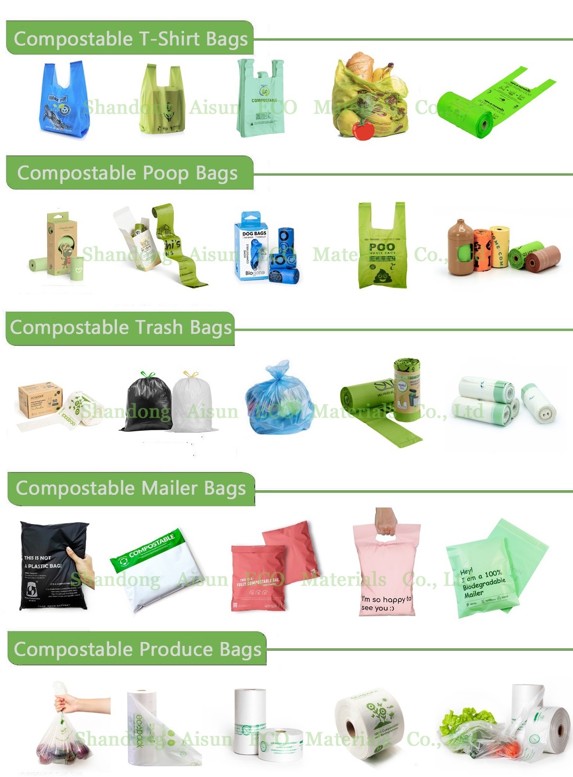 Clear PLA Compost Bags Biodegradable Poly Bags For Packaging