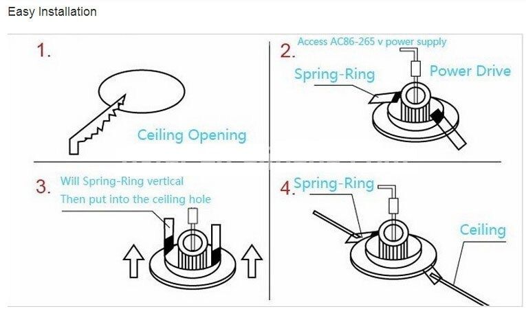 Aluminum material LED COB downlight 0.9 power factor Anenerge 30W COB LED down light 140mm cut hole