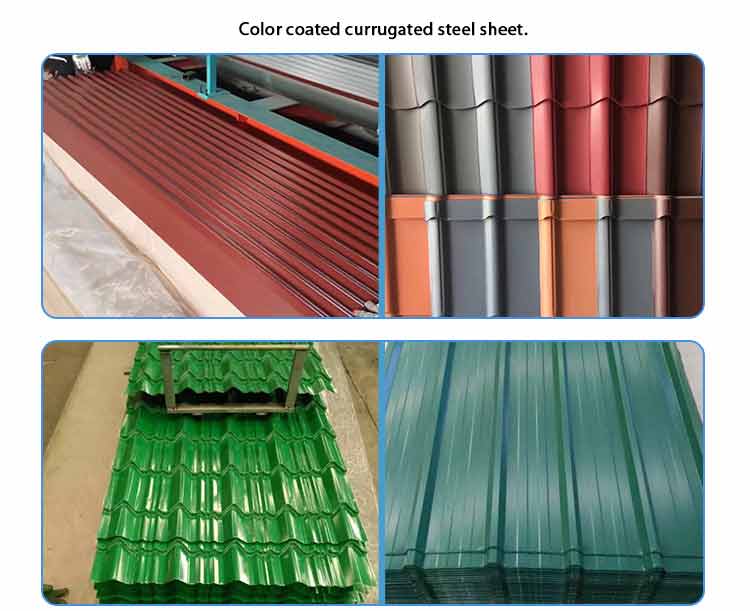 CGCC 4 X 8 Corrugated Metal Sheets Gi Corrugated Roofing Sheet Industrial Civil Buildings