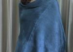 Popular Bule Acrylic Knit Scarf Sweater Wrap Shawl Customized Design