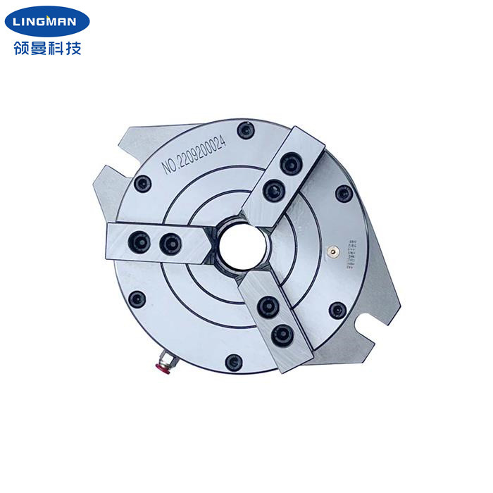 Hollow 3 Jaw Lathe Chuck Vertical Chuck Pneumatic Power Chuck