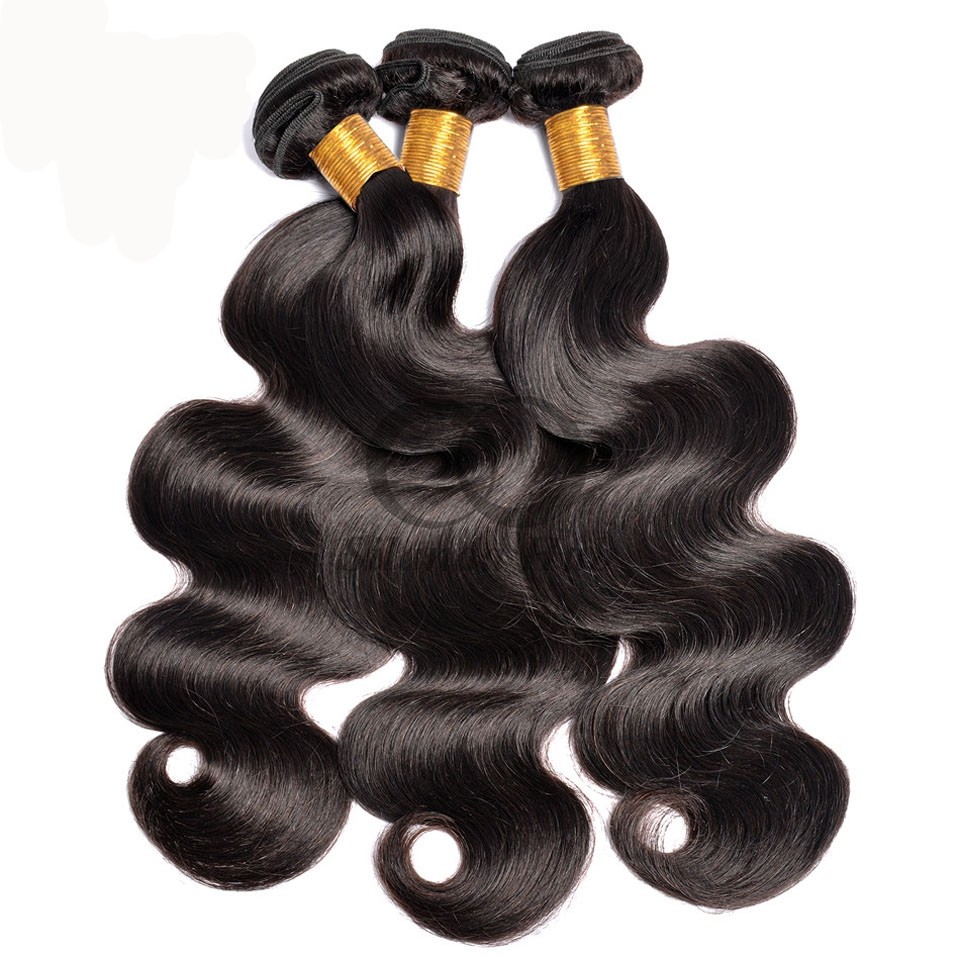 Natural Black Body Wave Remy Human Hair Bundles Sew In Weave Bundles Brazilian Bundle Deals