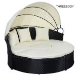 Round / Curved Outdoor Sofa , Comfortable Contemporary Outdoor Furniture Lounge