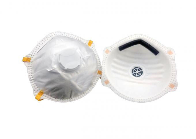 White FFP1V Anti Dust Face Mask , Disposable Non Woven Face Mask For Food Processing