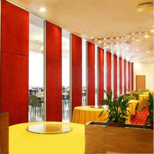 China Banquet Hall Acoustic Folding Wooden Partition Wall with Aluminum Track wholesale