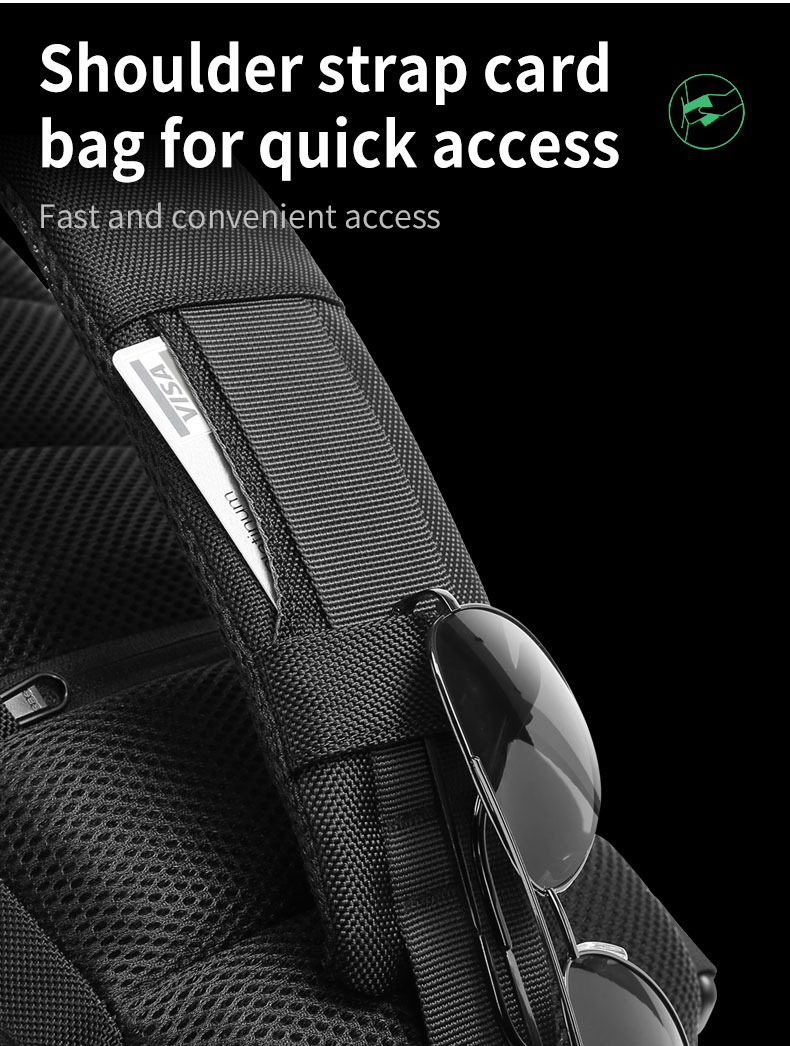 Factory wholesale waterproof fashion anti theft crossbody chest shoulder sling bag for men