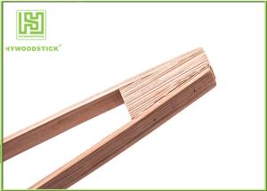 China Eco - Friendly Wooden Kitchen Accessories , 35cm Long Wooden Salad Tongs Barbecue Tool Set wholesale