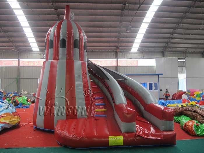 Helter Skelter Inflatable Water Slide With Air Blower And Repair Kits