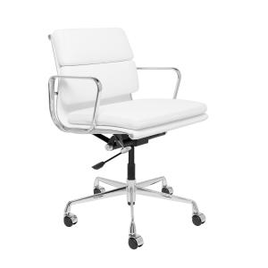 China Modern Executive Leather Office Chair Soft Pad Aluminum Frame / Swivel Leather Office Chair wholesale