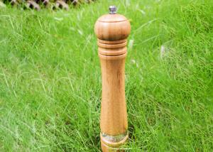 China Modern Rubber Wood And Ceramic Grinder With Condiment Wooden Salt Pepper Mill wholesale