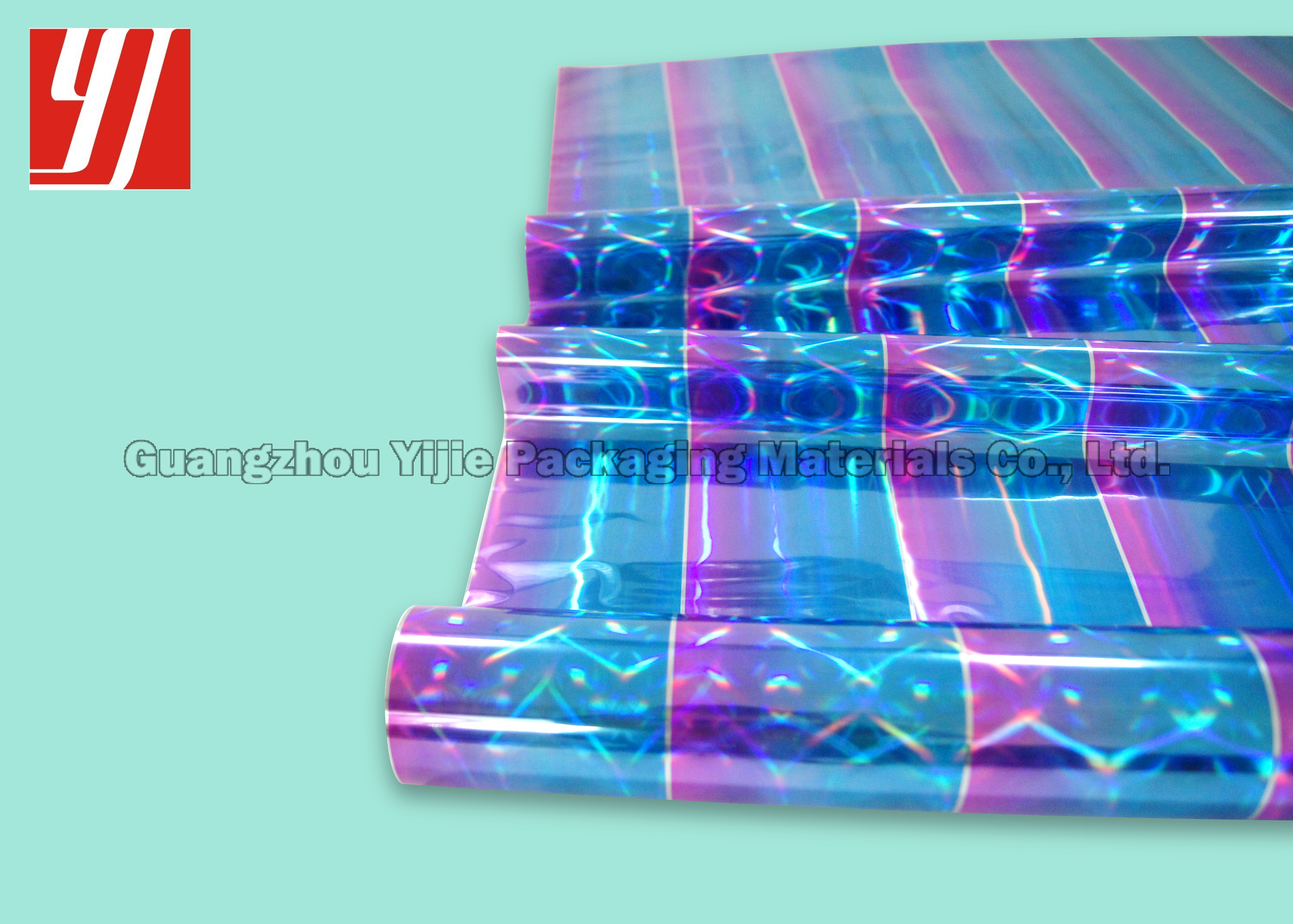 PET Holographic Hot Stamping Foil For Bags Book Wraps Clear Labels Folders Media Covers