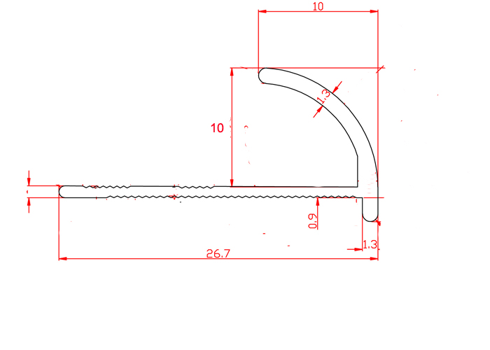 round edge aluminium tile trim profile 