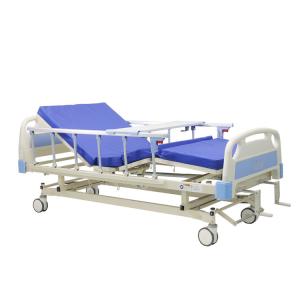 China Manual 2 Cranks Medical Hospital Bed With Dining Table wholesale