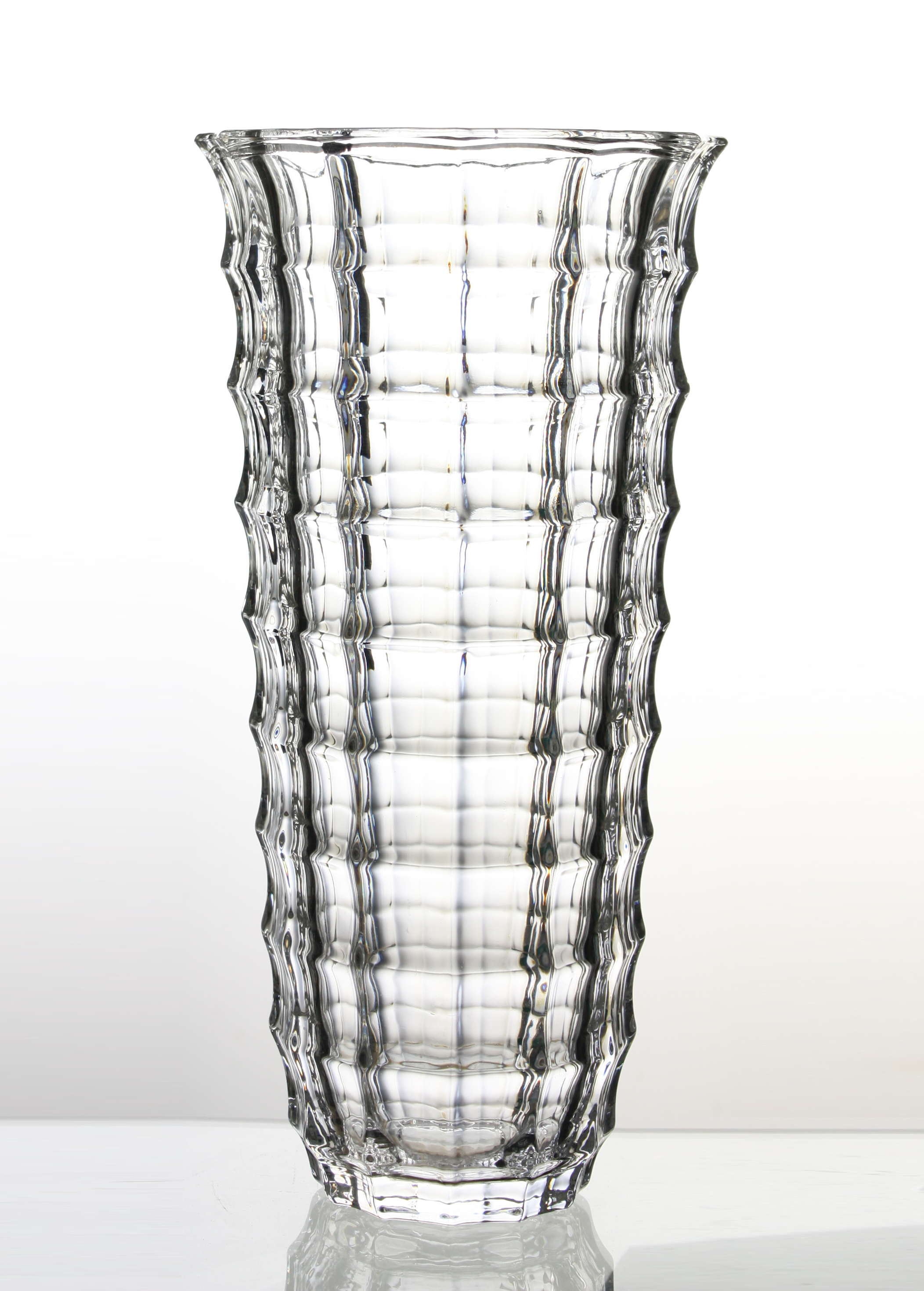 High Quality Window Collection Transparent Clear Engraved Exquisite Glass Vase