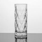 Rhombus Shaped Glass Vases Machine Pressed Clear Cylinder Glass Vase