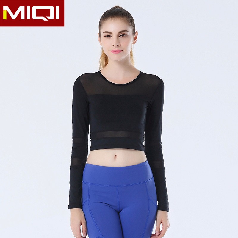 305gsm Women White Yoga Long Sleeves