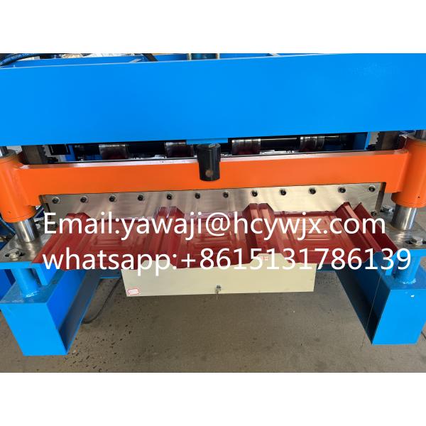 Steel Tile Roof Roll Forming Machine / Metal Roofing Machine For Sale