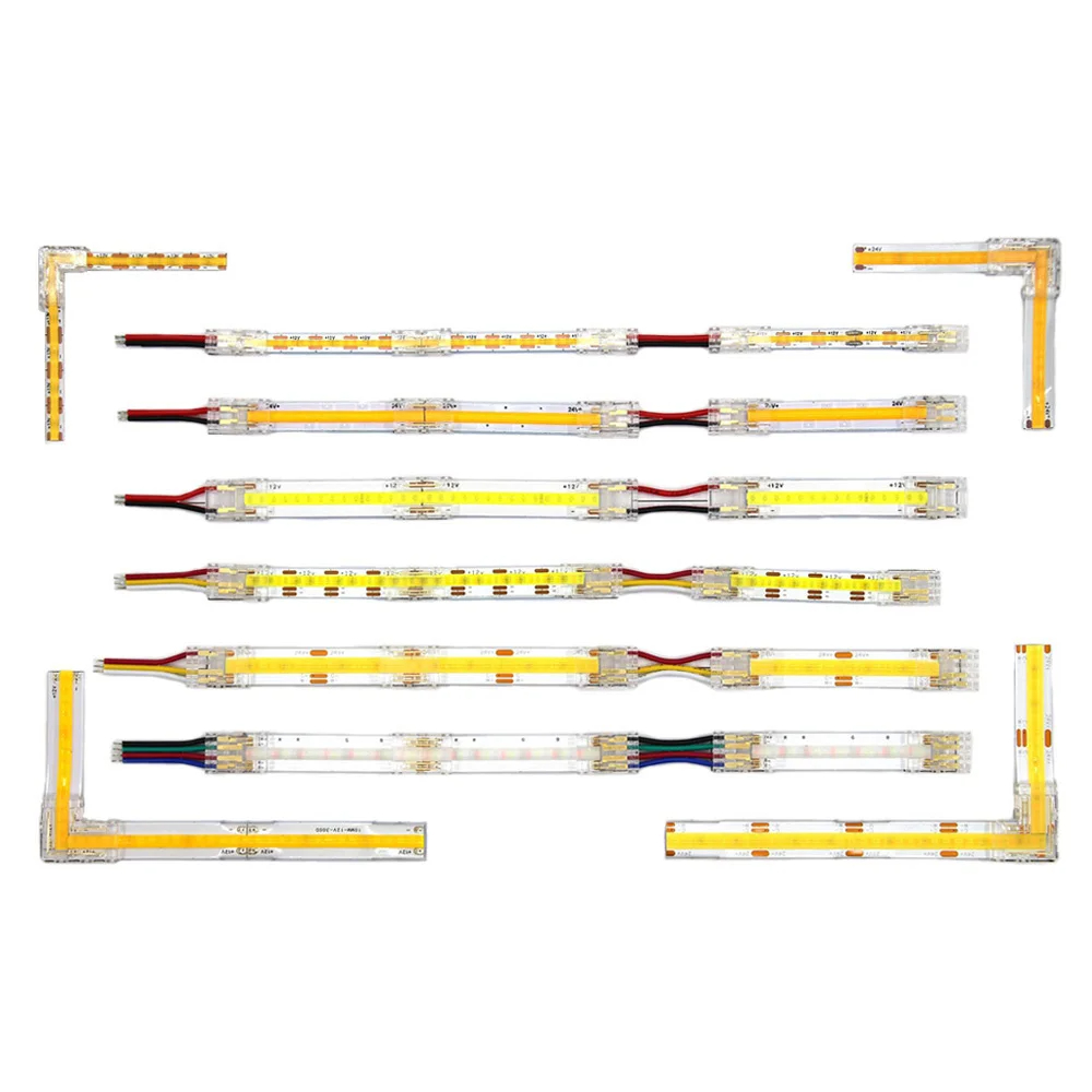 Hotel COB Mini Led Light Strip Wire Connectors 2 3 Pin Connection Solderless CCT 5 8 10mm LED Strip To Strip Wire Connector