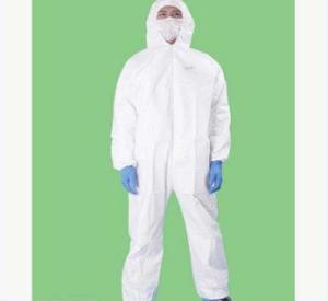 China Medical Hooded Disposable Coveralls White Disposable Chemical Suit wholesale