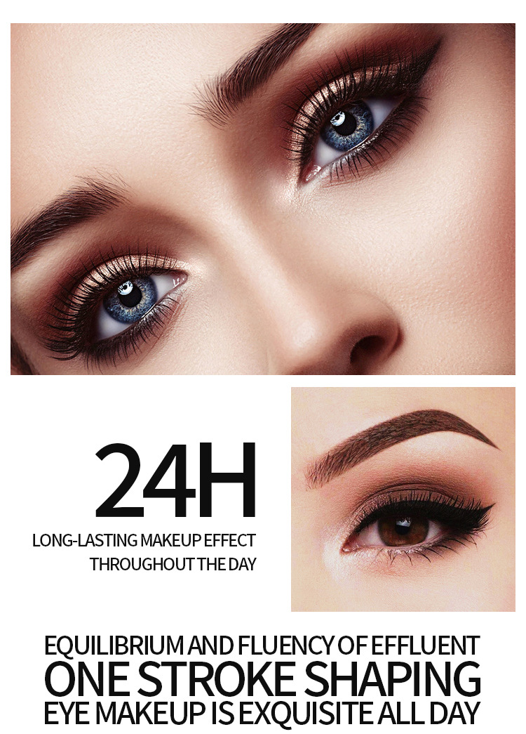 Foreign trade makeup Red leopard print 2 in 1 set eyeliner, waterproof thick curling mascara