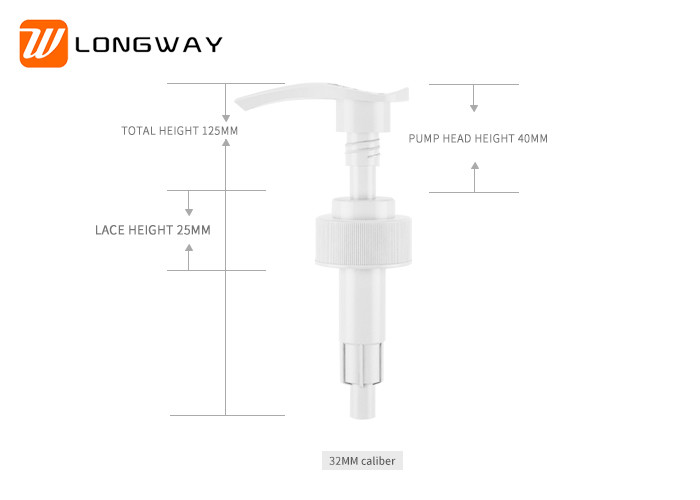 PP Plastic Liquid Soap Dispenser Pump , Large Lotion Pump Replacement