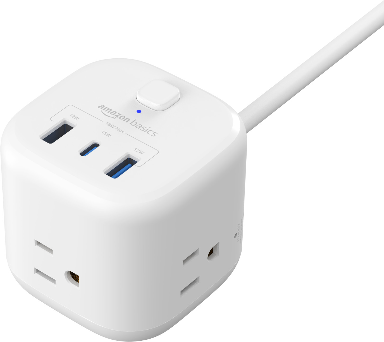 32W Smart Power Strip with CE Certifications and Multiple Outlets